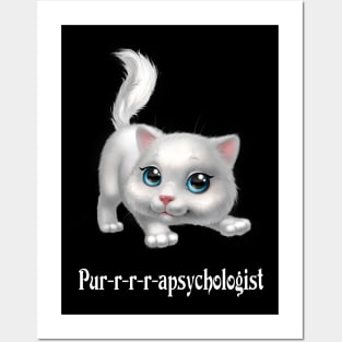 Purrrapsychologist-Parapsychology Cute Cat Posters and Art